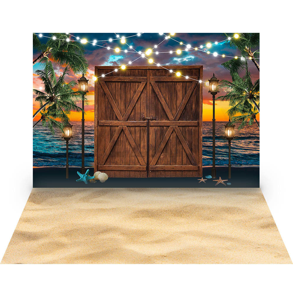 Avezano Summer Beach Board 2 pcs Set Backdrop-AVEZANO